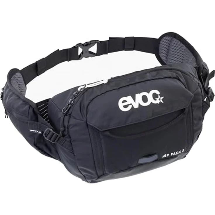 EVOC HIP PACK 3 mit HYDRATION BLADDER 1,5, Laufgürtel mit AIR FLOW CONTACT SYSTEM, Schwarz, Einheitsgröße – Bild 1