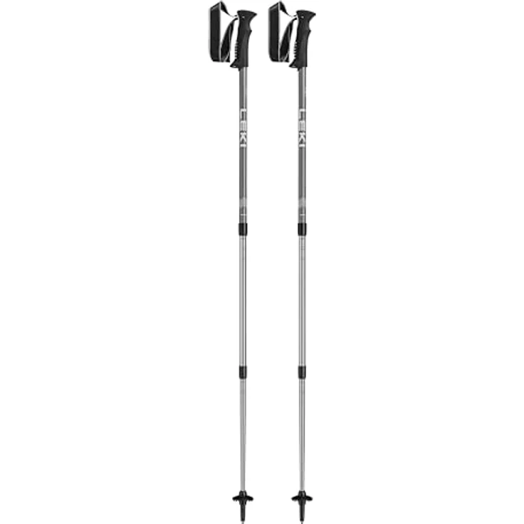 LEKI TR Voyager Wanderstöcke, Silvergray-White, verstellbar 110-145cm – Bild 1