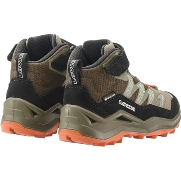 Lowa Maddox Pro GTX Mid VC Jr, wasserdichte Kinder Wanderschuhe mit griffiger Laufsohle und Goretex Membrane, Olive/Black, EU 31 – Bild 4