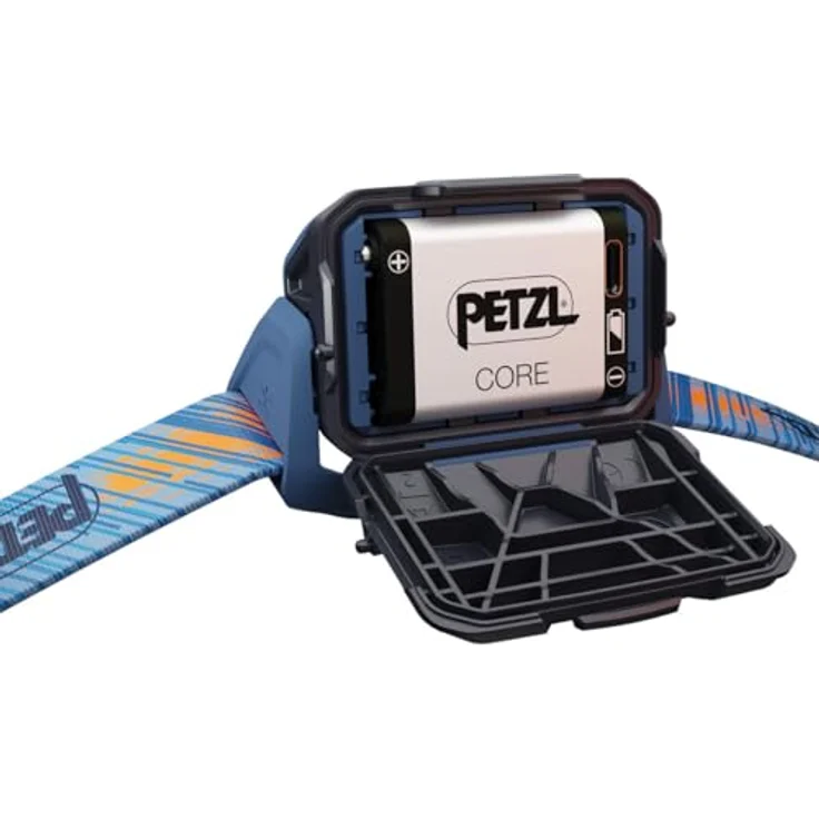 PETZL ARIA 1R RGB Stirnlampe, wiederaufladbare 475 Lumen mit rotem, grünem und blauem Lichtmodus, blau – Bild 3