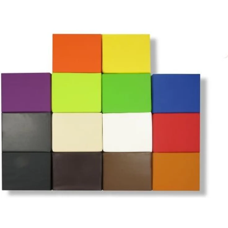 Fränkische Schlafmanufaktur Stufenlagerungswürfel, Bandscheibenwürfel, Lagerungswürfel, mit Soft-Kunstlederbezug, ca. 50x45x40 Farbe Rot – Bild 2
