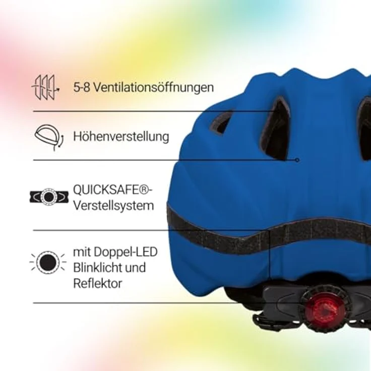 KED Kids Youth Meggy III Trend Fahrradhelm, Galaxy Blue, XS (44-49cm) - Made in Germany, MAX Shell-Technologie, verstellbares System für hohen Tragekomfort – Bild 4