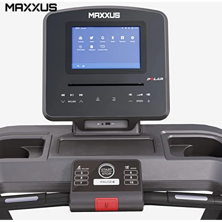 Maxxus Laufband RunMaxx 7.4 - Klappbar, Touchscreen, WLAN, Elektrisch, 20 km/h, 36 Programme, 16 Steigung, 130 kg, 3 PS, Lauffläche 140x51cm - Treadmill, Heimtrainer für Zuhause, Fitness – Bild 2