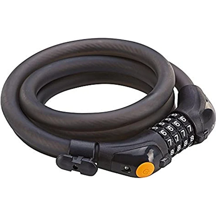 Prophete Spiralkabelschloss, 4-Zahlen-Kombination, 150 cm lang, 12 mm Durchmesser, frei kodierbar – Bild 1