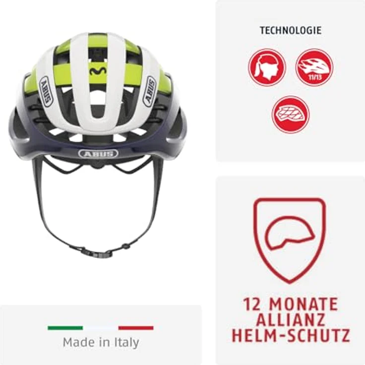 Abus AirBreaker, Velohelm (51 - 55 cm) mit innovativem Multi Speed Design für optimale Aerodynamik und Belüftung – Bild 2