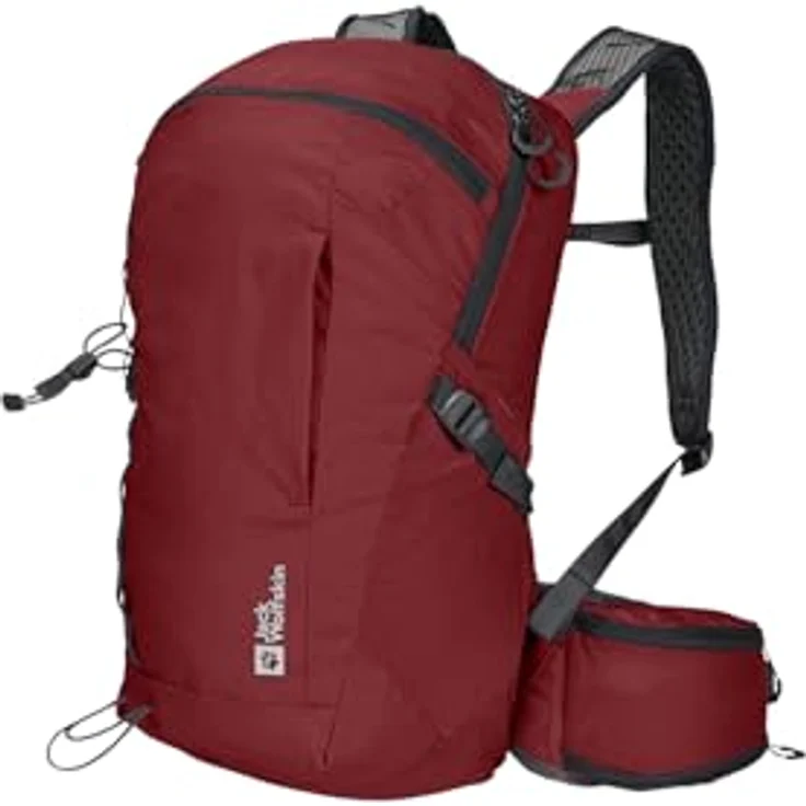 Jack Wolfskin Cyrox Shape 20, Wanderrucksack 49 cm, 100% Polyamid, tiefes Rubinrot – Bild 1