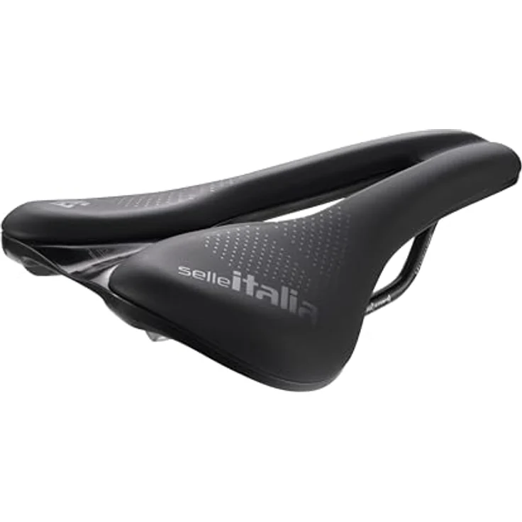 Selle Italia Novus Boost EVO Gravel TM Superflow, Gravel-Fahrradsattel mit extra Polsterung, Superflow Aussparung, Mangan Rahmen – Größe L3, Schwarz – Bild 1