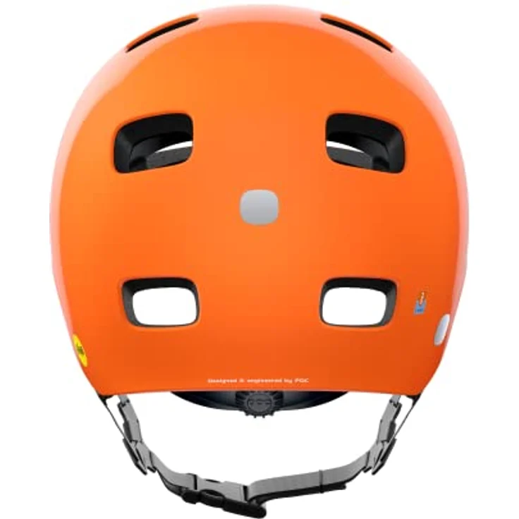 POC POCito Crane MIPS, Kinder Fahrradhelm in Fluorescent Orange mit doppelt verstärktem EPS-Einsatz und verstellbarer Passform – Bild 3