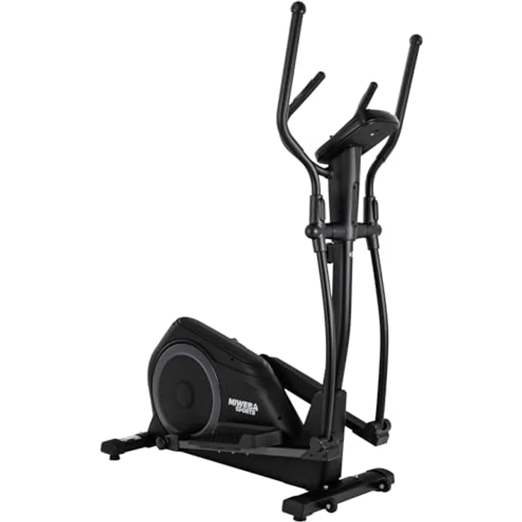 Miweba Sports Crosstrainer MC500 Stepper | 7 kg Schwungmasse - Bis 120 kg - Ergometer für Zuhause - Heimtrainer - Ellipsentrainer leise - LCD Monitor - Hometrainer mit Sitz - Fitness Fahrrad (Schwarz)