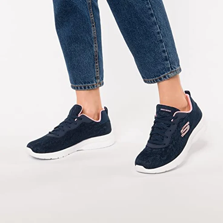 Skechers Dynamight 2.0 Homespun, Laufschuhe mit gepolsterter Memory Foam Einlegesohle, Blau, Größe EU 38 – Bild 2