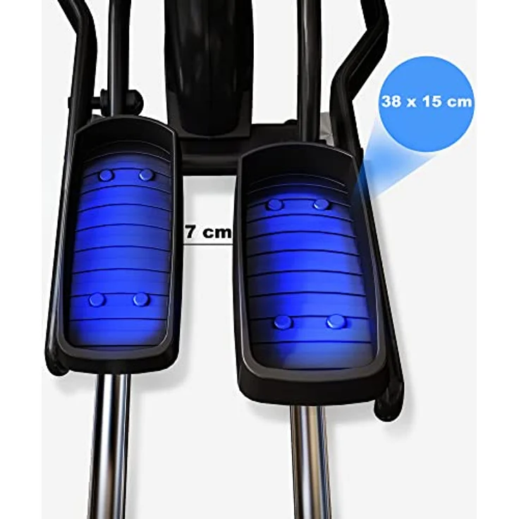 MAXXUS Crosstrainer CX 7.5 - Verstellbar, 25 kg Schwungmasse, 12 Programme, 16 Widerstandsstufen, Magnetbremssystem, 160kg, Flaschenhalter, Handpulssensoren - Ellipsentrainer, Heimtrainer für Zuhause - Preisvergleich – Bild 4