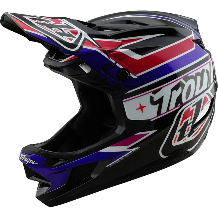 Troy Lee Designs D4 Polyacrylite MIPS Helm, Full-Face mit hohem Luftdurchfluss, schwarz, XL (60-61 cm)