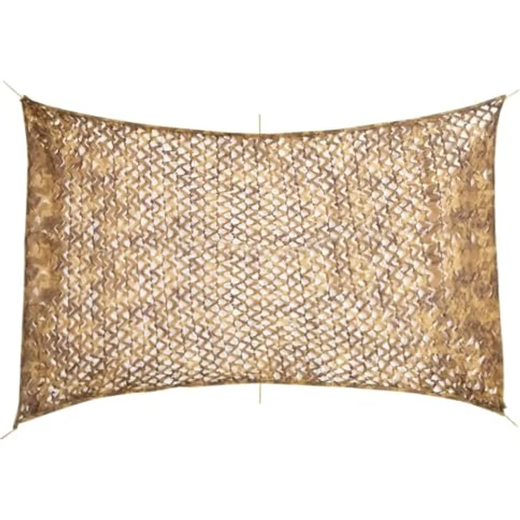 vidaXL Tarnnetz 410x285 cm, wasserabweisend und UV-beständig, Sandfarbe mit Aufbewahrungstasche