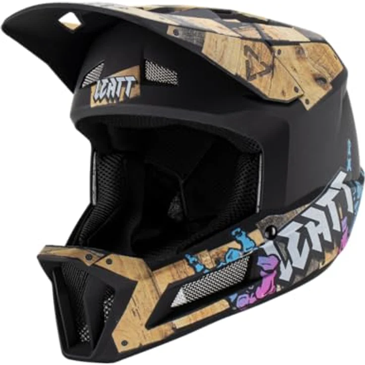 Leatt Helmet MTB Gravity 2.0 Woody L, Vollface-Hardcore-Fahrradhelm mit 360° Turbine Technology, belüftet und exzellenter Aufprallschutz – Bild 3