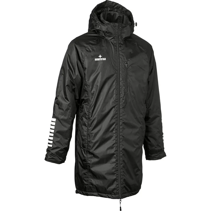 Derbystar Primo Stadionjack V24, Herren Skijacke, winddichtes und wasserabweisendes Softshell-Vest für Skitouren, Schwarz-Weiß, 3XL