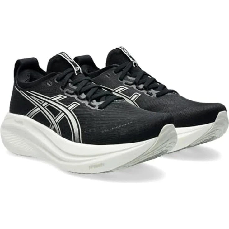 Asics Gel-Nimbus 27, Laufschuh mit FlyteFoam-Technologie und Gel-Dämpfung, Schwarz/Grau, US 8,5 / EUR 40 / UK 6,5 – Bild 2