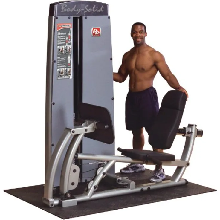 Body-Solid Beinpresse und Wadenmaschine "Pro Dual" 95 kg, Fitnessgerät für Beine, Silber/Schwarz