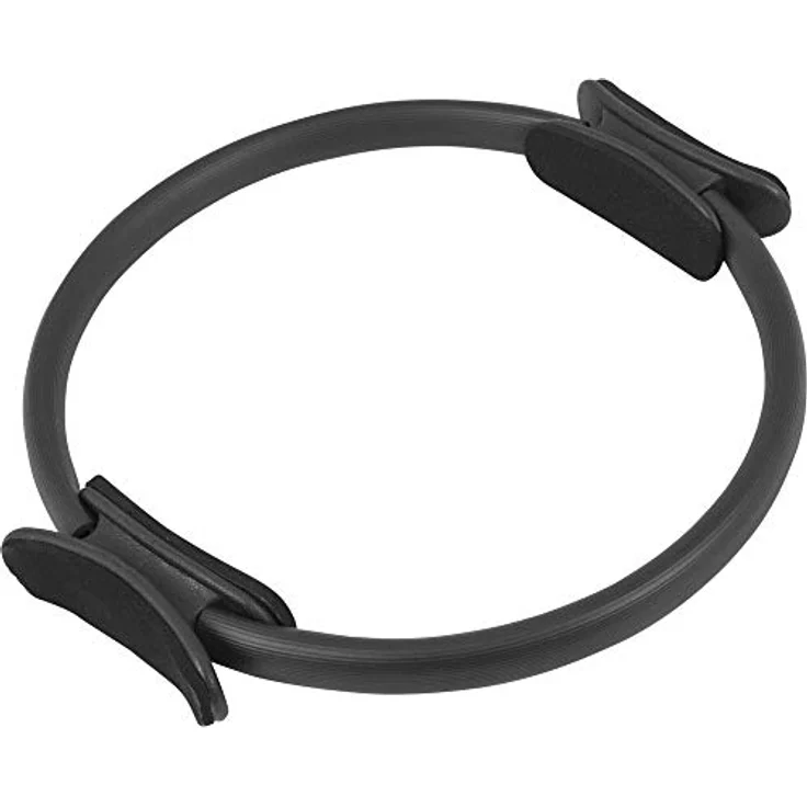 GORILLA SPORTS® Pilates Ring - Doppelgriff, Durchmesser 39 cm, Schwarz - Pilates Circle, Yoga Fitness Ring, Widerstandsring – Bild 2