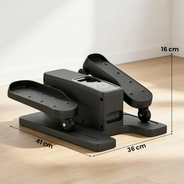SPORTNOW Ellipsentrainer Mini Elektrischer Untertisch Crosstrainer, 12 Trainingsmodi, LED-Touchscreen, leise, schwarz – Bild 8