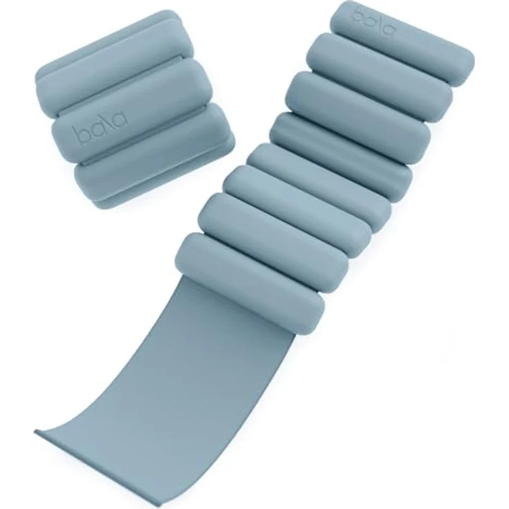Bala Armreifen – 2er-Set (je 0,5 kg) | verstellbare tragbare Handgelenk- und Knöchelgewichte | Yoga, Tanz, Barre, Pilates, Cardio, Aerobic, Walking | Monochromatisches Meer – Bild 2