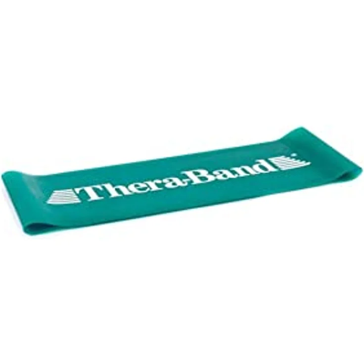 THERABAND Übungsband Loop, 7,6 cm x 20,5 cm, Ø 13 cm, Grün | Schwer, für Erwachsene, geschlossene Schlaufe, speziell für untere Extremitäten – Bild 1
