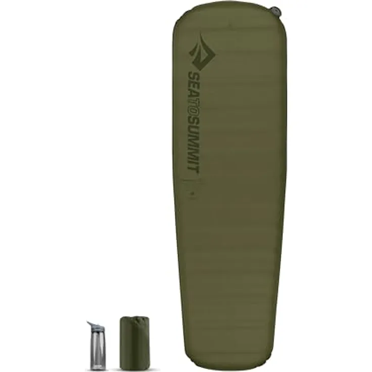 Sea to Summit Camp Plus Self Inflating Isomatte Regular - Dicke & warme Schlafmatte - 4 Jahreszeiten - Green