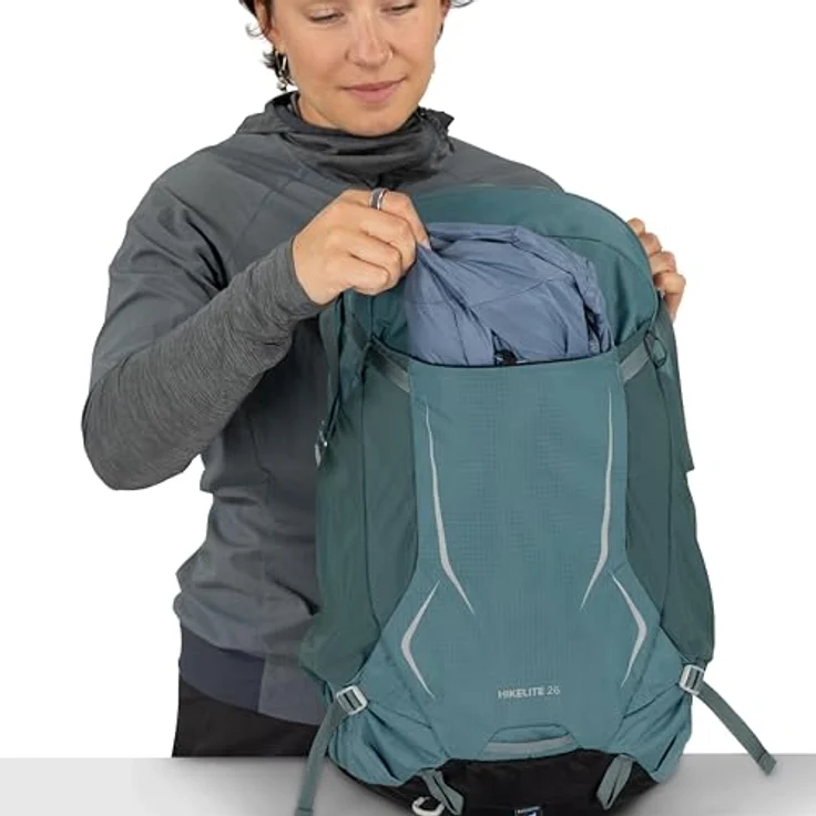 Osprey Hikelite 26, Wanderrucksack 51 cm, grau, 100% Nylon, kompakt und leicht – Bild 11