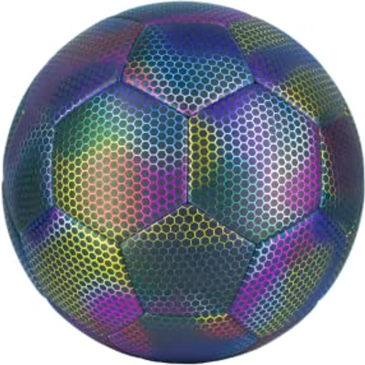 Magni Heimspiel Reflecty Ball, maschinengenähter Fußball mit 32 Paneelen, bunt und foto-reflektierend – Bild 4