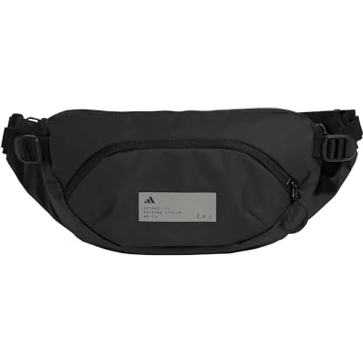 adidas ADIDAS HYBRID WAISTBAG, Laufgürtel mit 2,4 L Volumen, Schwarz/Reflektierendes Silber