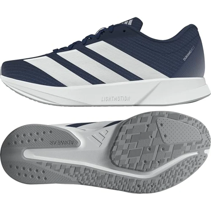 Adidas DURAMO RC2 M Laufschuhe, Textil-Obermaterial, LIGHTMOTION Zwischensohle, Dkblue/FTWWHT/HALSIL, Größe 44 – Bild 7