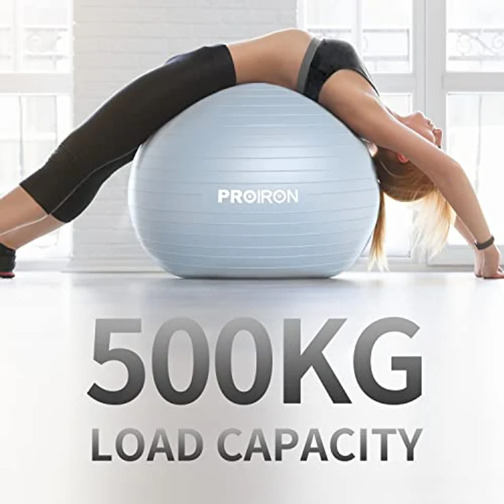 PROIRON Gymnastikball Pezziball Sitzball Trainingsball Fitnessball & Balance für Core-Training mit Pumpe Anti Burst Pilates Ball Robuster für Erwachsene Büro Pezzibälle Gymnastikbälle – Bild 4