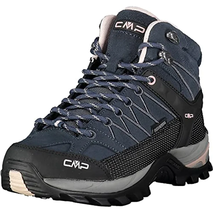 CMP RIGEL MID WMN TREKKING SHOES WP, Wasserdichte Wanderschuhe mit OrthoLite®-Technologie und FullOn GRIP-Sohle, Schwarz – Bild 1