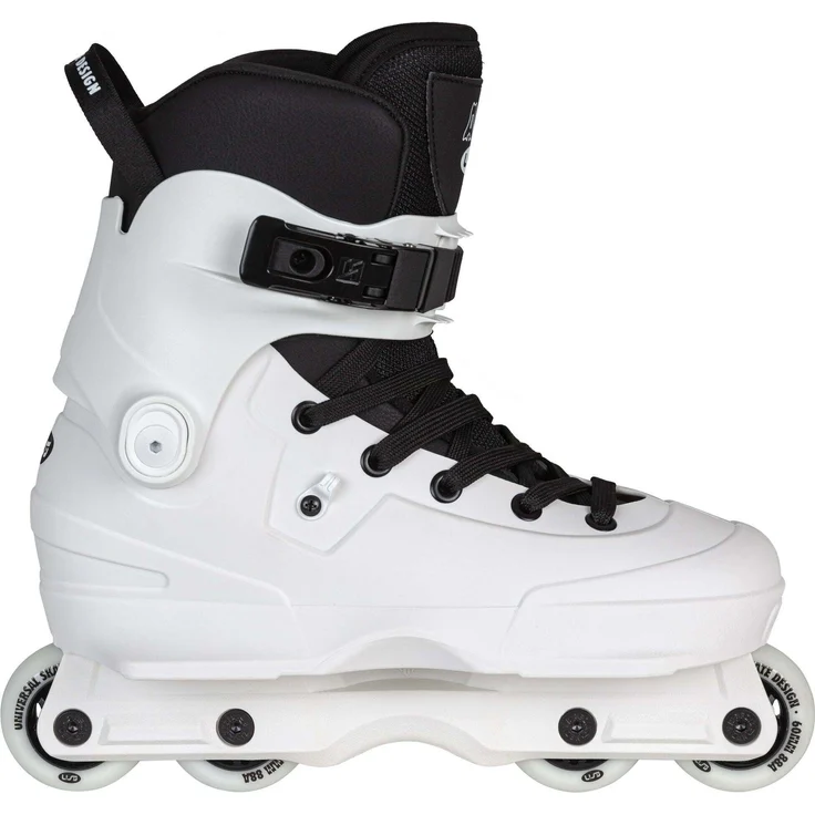 USD Aeon Team 60 Weiße Aggressive Skates mit höhenverstellbarer Manschette und WICKED ABEC 7 Lagern – Bild 1