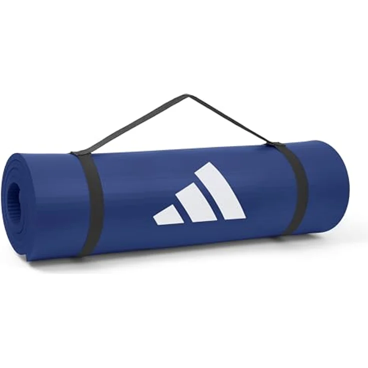 adidas Yogamatte 10 mm, gepolsterte Fitnessmatte mit geriffelter Unterseite für optimale Stabilität, blau – Bild 8