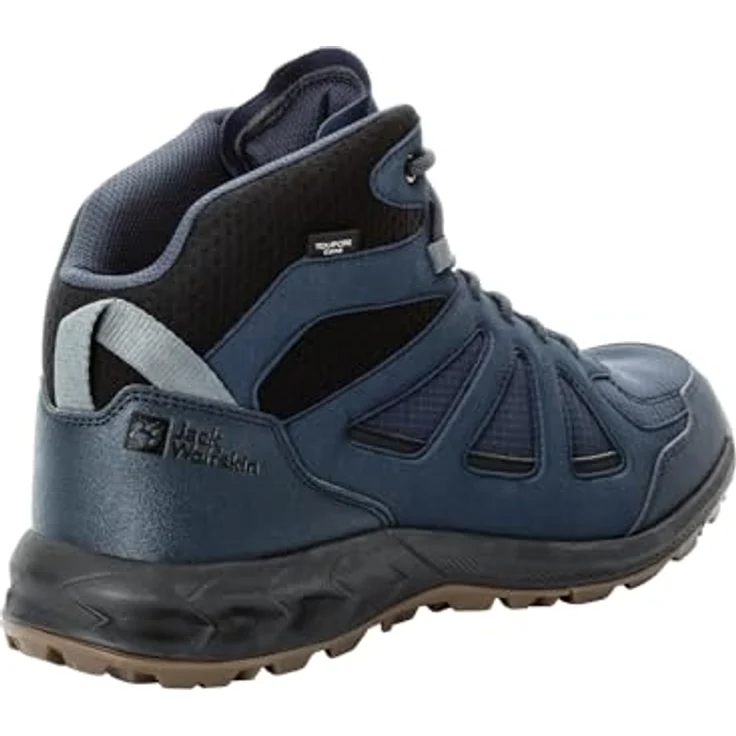Jack Wolfskin Woodland 2 Texapore Mid M, Herren Wanderschuhe mit Texapore Membran, wasser- und winddicht, Blau, Größe 45 – Bild 7