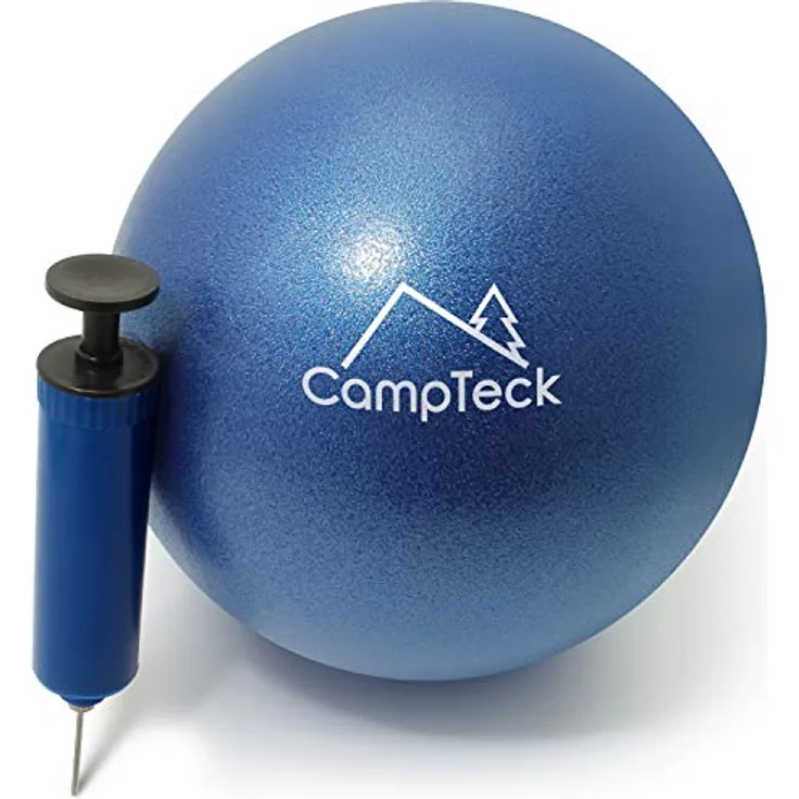 CampTeck U6812 Mini Pilates Ball Plastik Yoga Ball 23cm für Übung, Fitness, Gymnastik, Therapieball mit Handpumpe - Blau