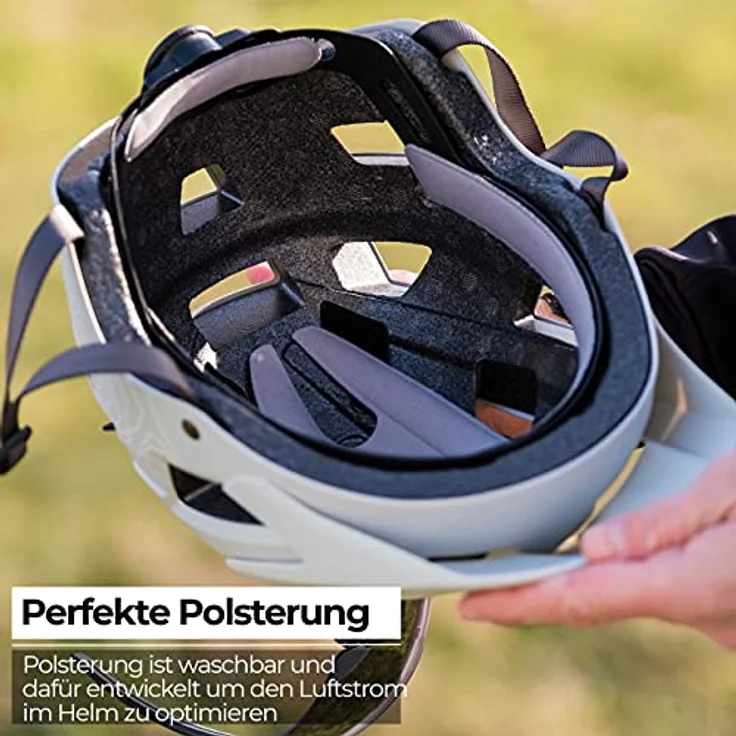 BBB Nanga, Velohelm für Mountainbiker, 54-58 cm, mit großem Visier und 15 Luftschlitzen – Bild 6
