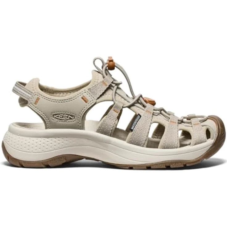 KEEN Astoria West Sandale, Hybridsandale mit frauenspezifischer Passform, Plaza Taupe/Roasted Pecan, Größe 38.5 – Bild 2