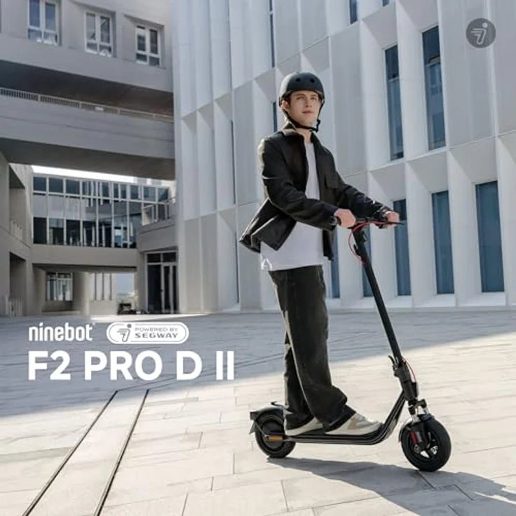 ninebot by Segway E-Scooter F2 Pro D II, 20 km/h, 900 W Motor, schlauchlose selbstabdichtende Reifen, 65 km Reichweite, IPX5 wasserfest – Bild 3