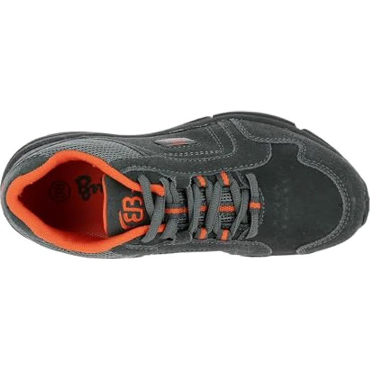 BRÜTTING Nordic Walking Schuh Circle, Veloursleder Outdoorschuh mit Gummi-Laufsohle und flexiblen Nyloneinsätzen, grau – Bild 5