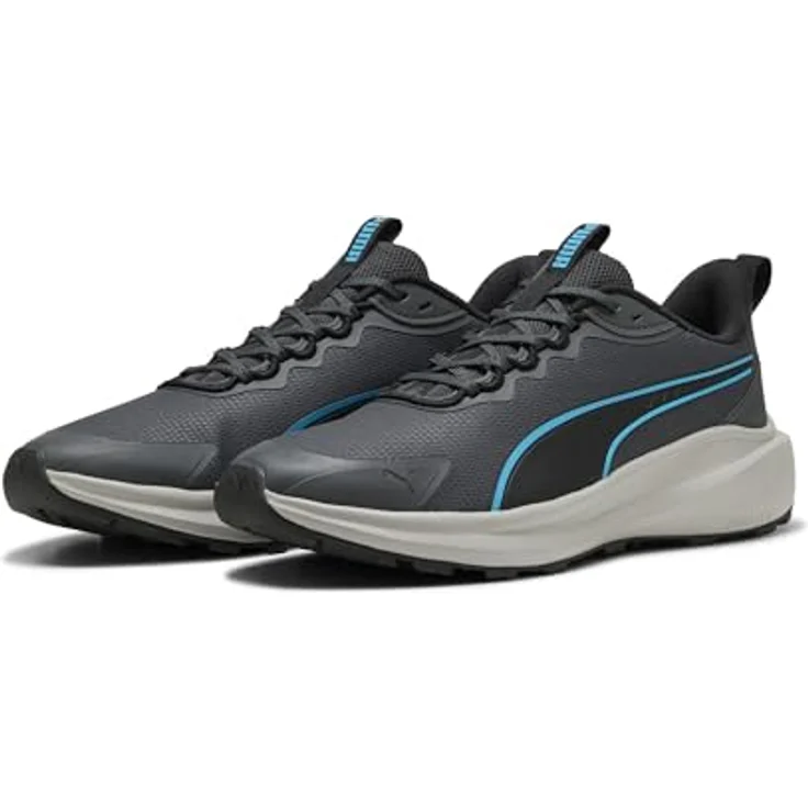 Puma Skyrocket Lite Trail, Unisex Laufschuhe (43) mit SoftFoam+ Innensohle, blau, recycelte Materialien – Bild 1