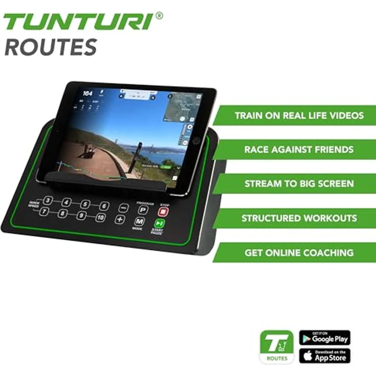 Tunturi Cardio Fit T35 Klappbares Laufband - Laufband mit Bluetooth - 12 Trainingsprogramme - Klarer Bildschirm - Geschwindigkeitsbereich: 0,8-16,0 km/h – Bild 3