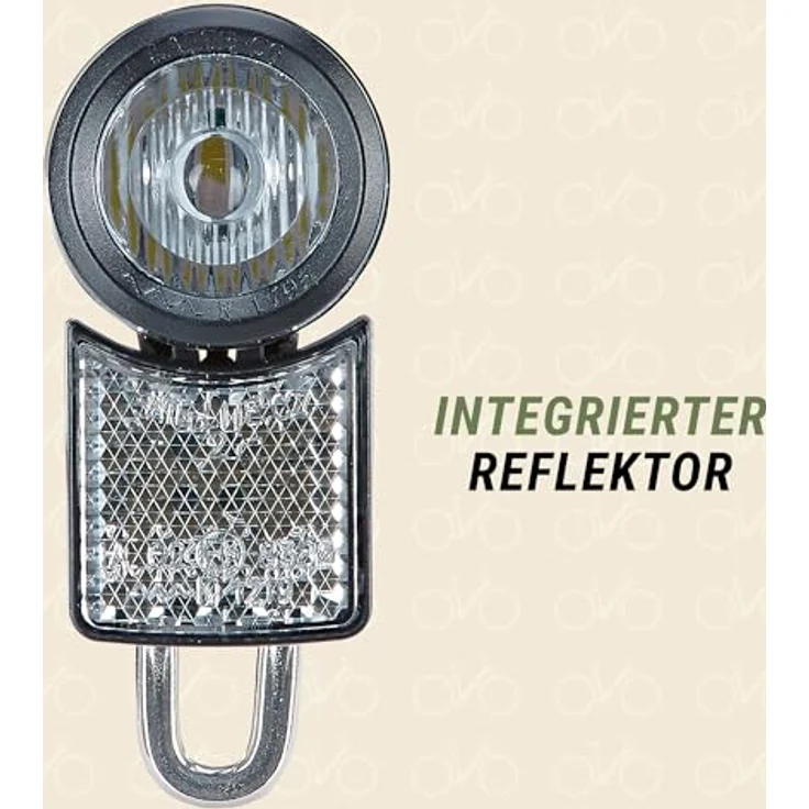 Prophete E-Bike Scheinwerfer 20 Lux, LED mit OSRAM-LED, Edelstahl-Halt, Dynamo geeignet, StVZO-konform – Bild 4