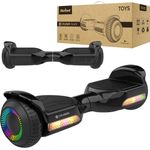 Rebel Cruiser 6,5" LED Hoverboard, elektrisches Skateboard für Kinder und Erwachsene, schwarz, bis 10 km/h, max. 100 kg, 8 km Reichweite