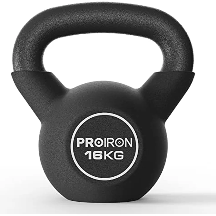 PROIRON Kettlebell, Kugelhantel mit hochwertiger Neoprene Coated, 16 kg | Bodenschonend | Schwunghantel Rundgewicht Neopren – Bild 1
