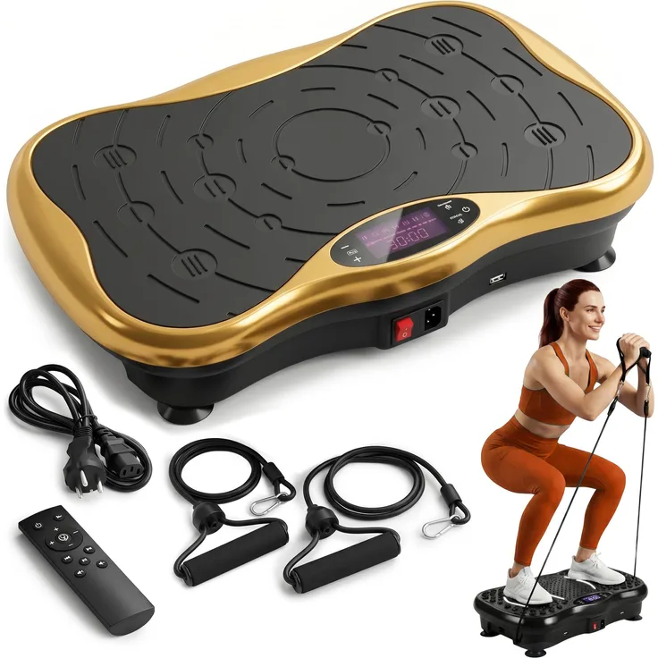 Extralink Vibrationsplatte für Ganzkörpertraining, 200W Leistung, ideal für Muskelaufbau und Fitness