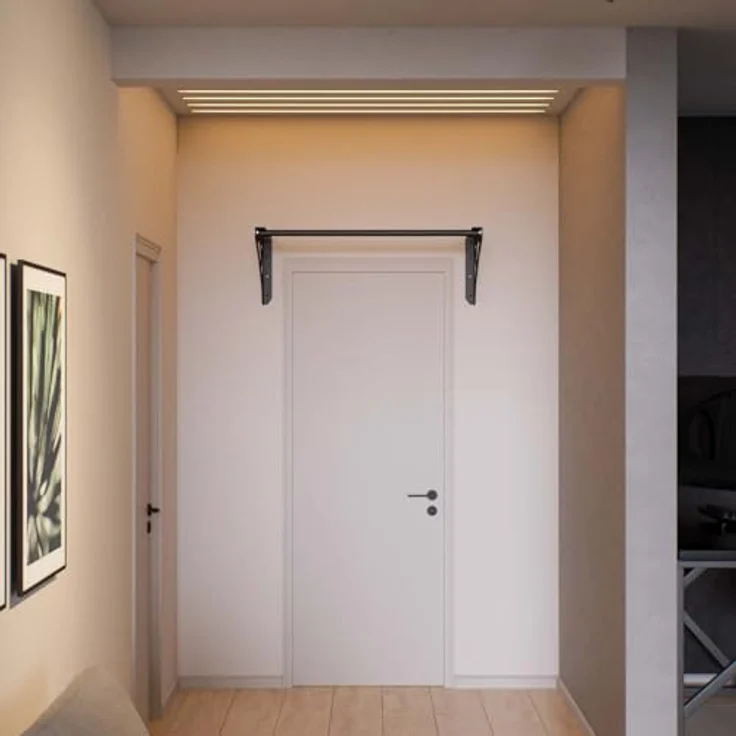 QLS Klimmzugstange 110 cm, Professionelle Wandmontage mit 200 kg Tragkraft, Pulverbeschichteter Stahl – Bild 6