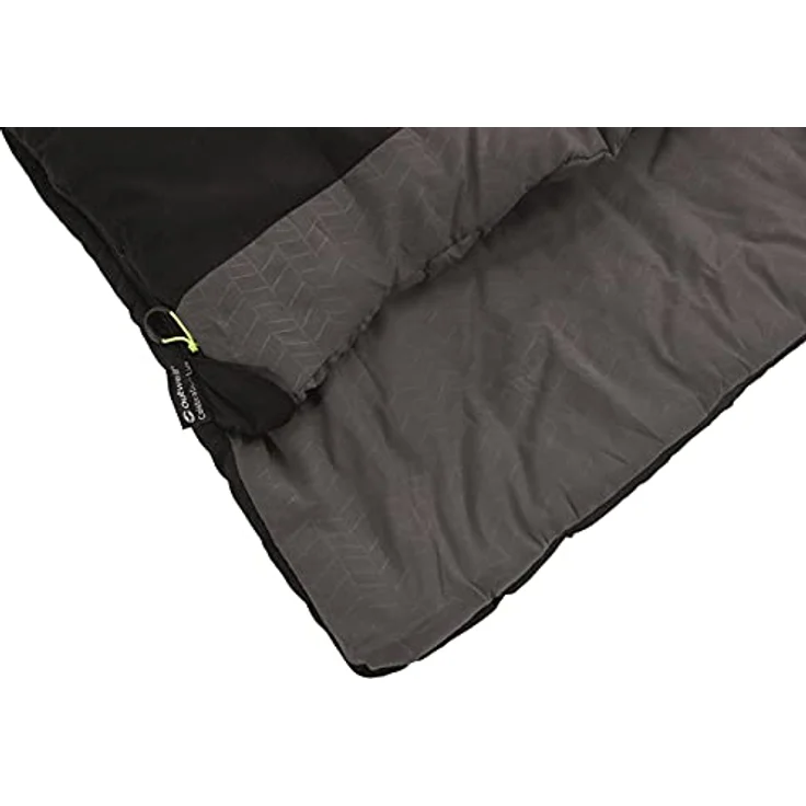 Outwell Celebration Lux, Schlafsack Schwarz, Einzel-225 x 80 cm mit gedämmter Kopfstütze und leicht zu öffnendem Reißverschluss – Bild 5