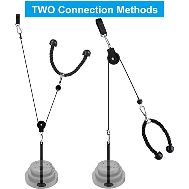 LFJ Latzug Fitness, Kabelzug Pulley Fitness Unterarmtrainer Arm-Krafttraining Trizeps Gewicht Fitnessgerät Trainer Home Gym DIY Riemenscheibensystem – Bild 3