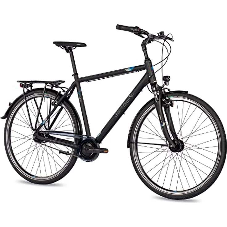 Airtracks Herren City Fahrrad 28 Zoll Citybike CI.2820 Trekking Bike Cityrad Shimano Nexus 7 Gang Nabenschaltung Nabendynamo Schwarz Matt 56cm Körpergröße 175-185cm – Bild 1